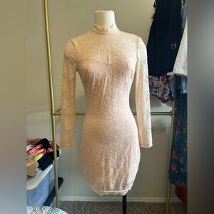Bebe Lace Long Sleeve Romantic Dress Size XS